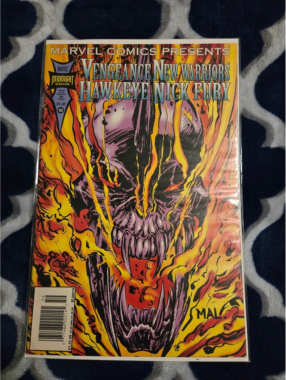 Marvel Comics Presents Vengeance New Warriors Hawkeye Nick Fury Vintage 90s Glam